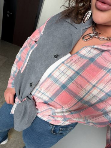 Комбінована сорочка фланель клітинка вельвет 1851 купити photo 2026 02 10 21 41 08