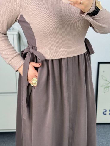 Тепла трикотажна сукня бантики 2 кольори 0135 купити photo 2026 02 14 10 08 55