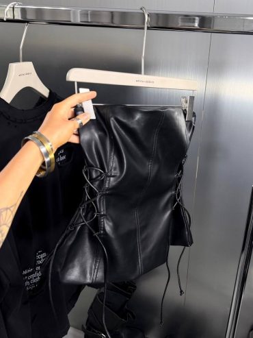 Чорний кожаний корсет з підкладкою 153 купити photo 2026 03 01 21 25 19