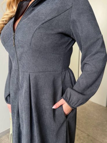 Довга вельветова сукня верх на змійці 8944 купити photo 2026 03 03 17 32 24