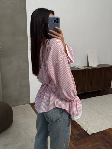 Сорочка льон смужка з мереживом 426 купити photo 2026 03 03 18 42 13 2