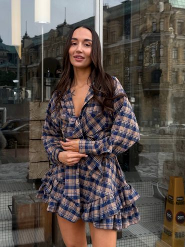 Костюм фланель клітинка сорочка спідниця 956 купити photo 2026 03 05 08 28 47