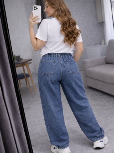 Батальні широкі джинси палаццо з високою посадкою 1922 купити photo 2026 03 05 17 39 52