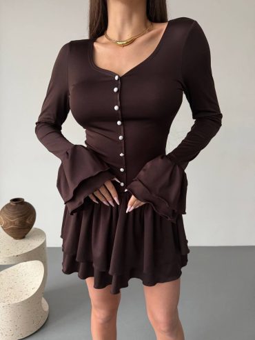 Сукня мікродайвінг гудзики воланчики 1716 купити photo 2026 03 06 14 07 32