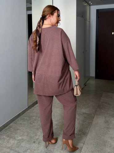 Брючний костюм вельвет вафелька 0387 купити photo 2026 03 11 00 12 13