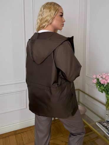 Подовжена вітровка з капюшоном на підкладці 287 купити photo 2026 03 13 09 53 31