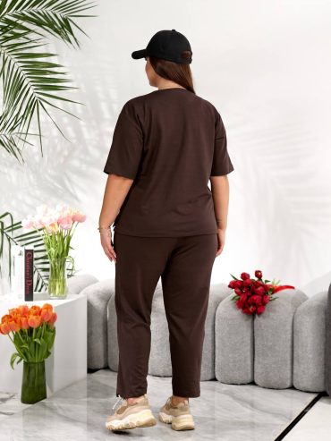 Брючний трикотажний костюм з футболкою 26018 купити photo 2026 03 20 10 39 07 2