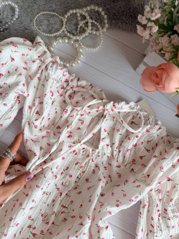 Ніжне плаття з натуральної тканини муслін спинка на резинках 751 купити photo 2026 03 24 18 52 53