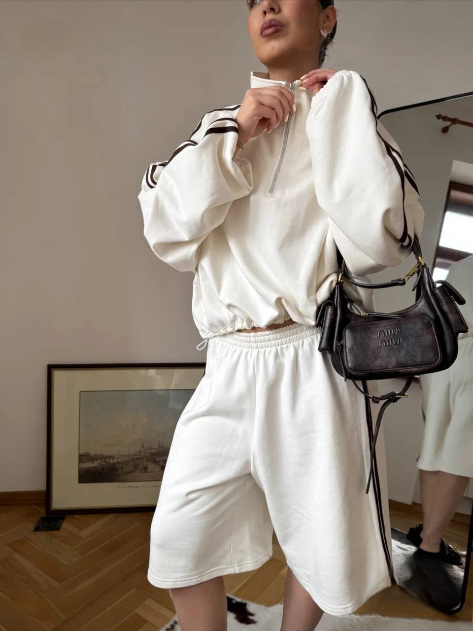 Трикотажний костюм подовжені шорти олімпійка 0277 купити photo 2026 03 26 19 38 52