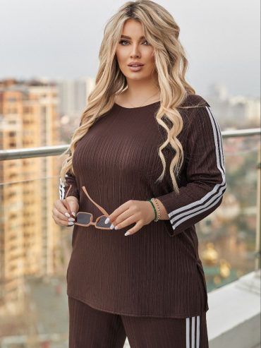 Брючний костюм рубчик холодок лампаси 1078 купити photo 2026 04 19 17 12 16