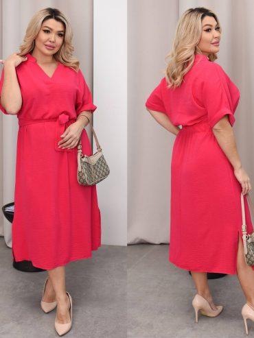 Сукня жатка V виріз пояс 1392 купити photo 2026 04 24 08 44 42