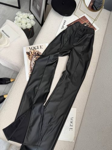 Трендові штани з еко-шкіри з розрізами спереду 0165 купити photo 2026 04 24 10 53 42