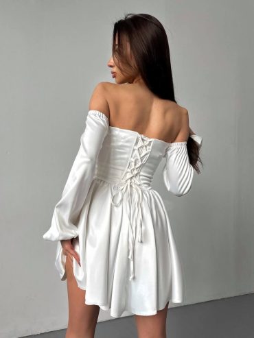 Шовкова сукня декольте корсетна спинка 673 купити photo 2026 04 24 14 11 31