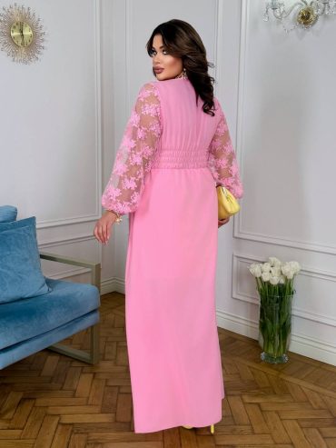 Довга сукня з мереживними рукавами 7175 купити photo 2026 04 24 19 40 52