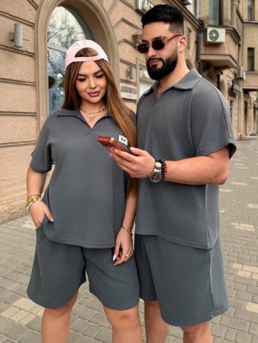 Костюм жіночий шорти футболка поло 080 купити photo 2026 04 25 21 19 04