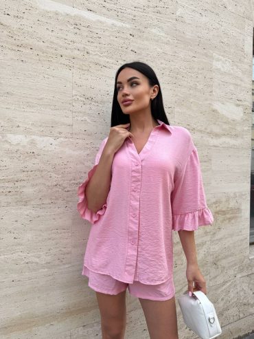 Лляний костюм бохо сорочка вільного крою шорти 984 купити photo 2026 04 26 20 01 59 1