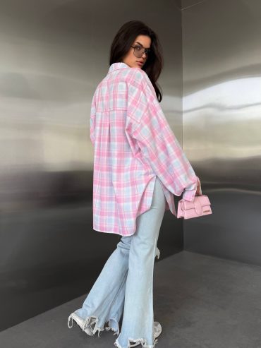 Oversize Сорочка клітинка ОГ до 130см пишний рукав 1088 купити photo 2026 05 03 07 32 02