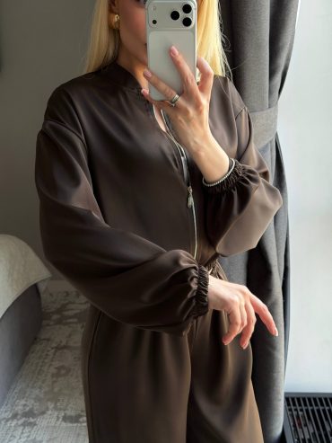 Сатиновий брючний костюм бомбер 955 купити photo 2026 05 25 20 30 25